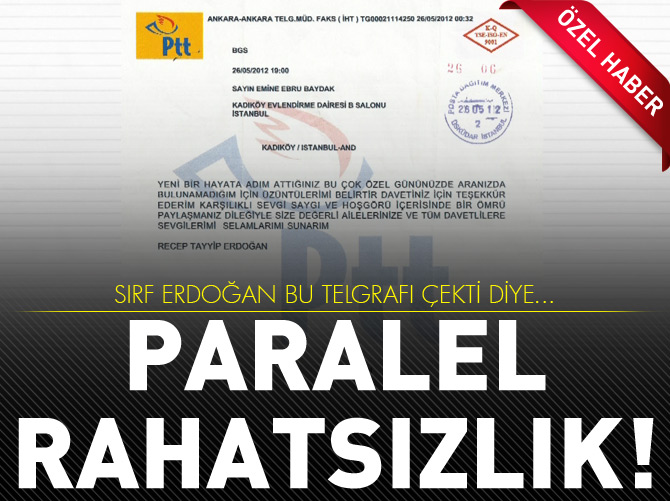 Sırf Erdoğan bu telgrafı çekti diye...