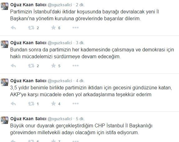 Oğuz Kaan Salıcı istifa etti - 1