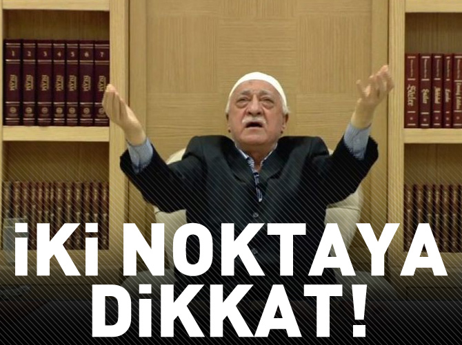 İki noktaya dikkat!