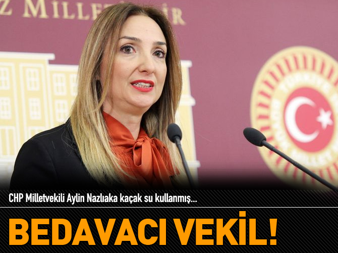 CHP Milletvekili Aylin Nazlıaka kaçak su kullanmış!
