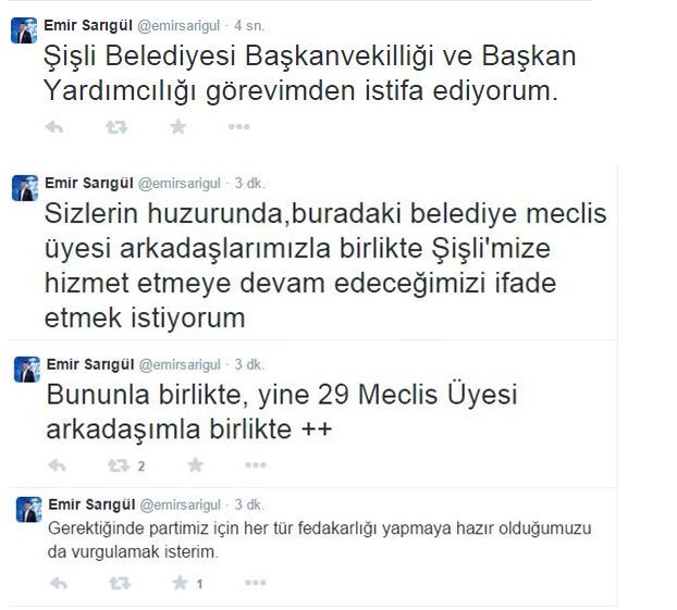 Emir Sarıgül istifa etmemiş, görevden alınmış