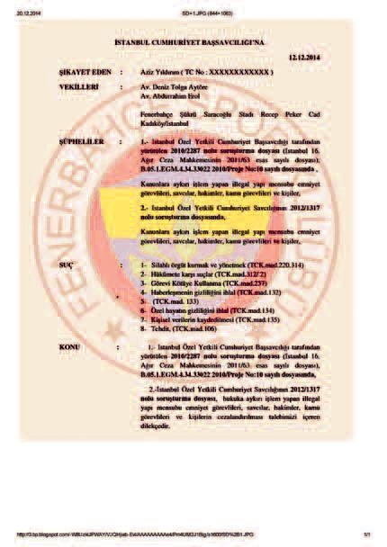 Gülen örgütünün şifresini Aziz Yıldırım çözdü