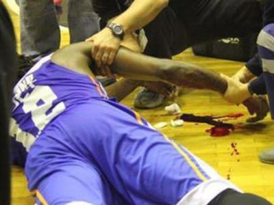 Basketbol maçında feci kaza