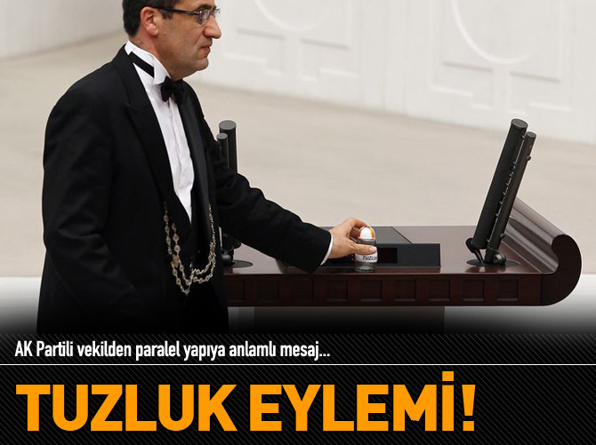 AK Partili vekilden tuzluk eylemi!