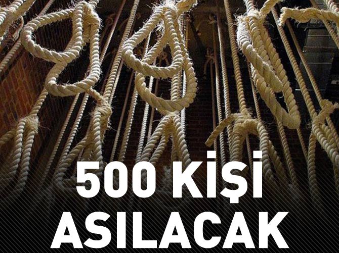 Pakistan 500 kişiyi asacak