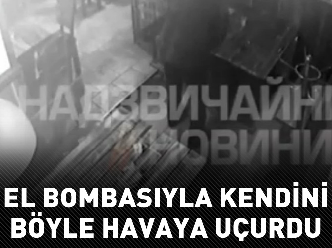 El bombasının pimini çekerek kendini havaya uçurdu