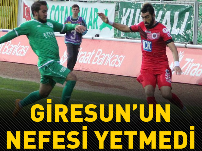 Giresun'un nefesi yetmedi