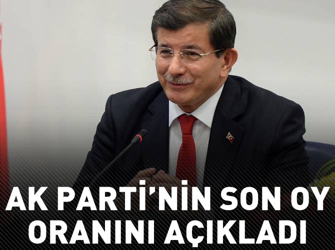 Davutoğlu Ak Parti'nin son oy oranını açıkladı!