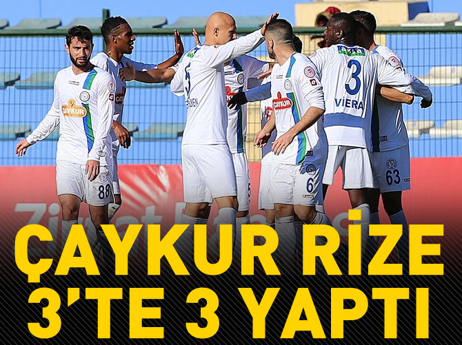 Rize 3'te 3 yaptı