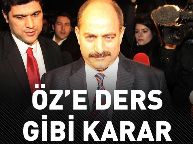 Zekeriya Öz'e ders gibi karar