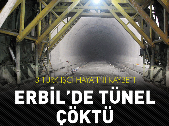 Erbil'de tünel çöktü