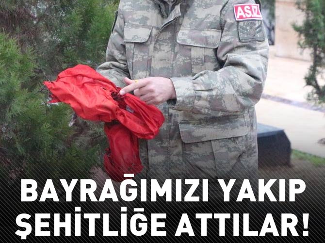 Şanlıurfa'da bayrak yakıp şehitliğe attılar