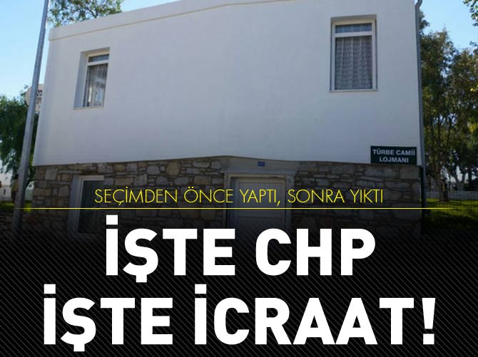 CHP'li belediye imama yaptığı lojmanı geri yıktı!