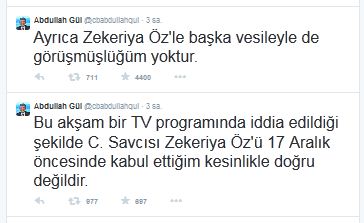 Gül’den Öz iddiasına jet yalanlama