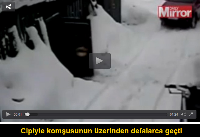Arabasını çizen komşusunun üzerinden defalarca cipiyle geçti