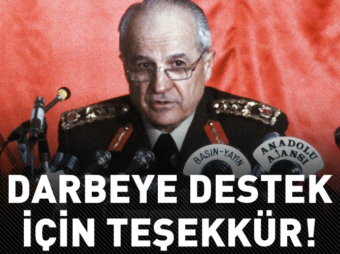 Kenan Evren'den Carter’a darbe teşekkürü