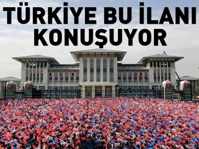 Türkiye bu ilanı konuşuyor