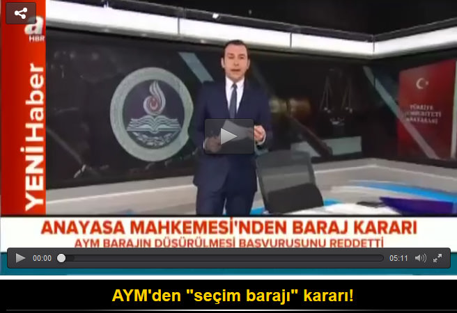 AYM'den "seçim barajı" kararı!