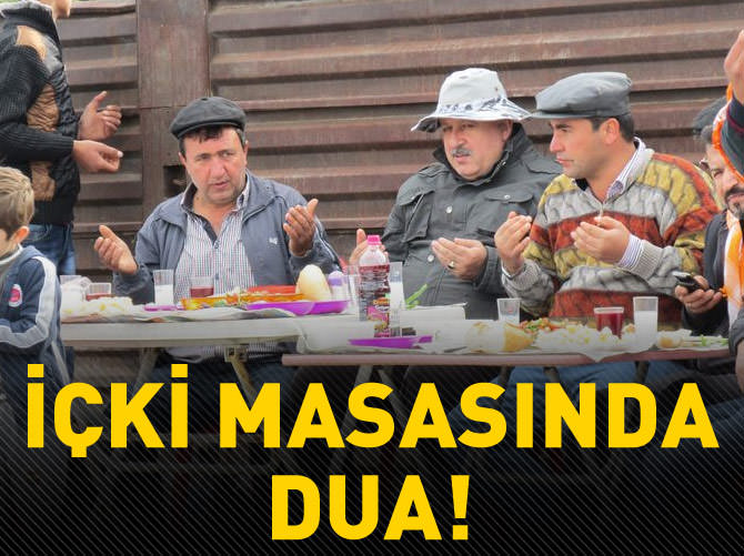 İçki masasında duaya müftüden tepki!