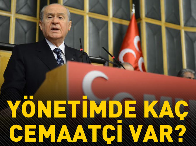MHP yönetimlerinde cemaate yakın kaç isim var?