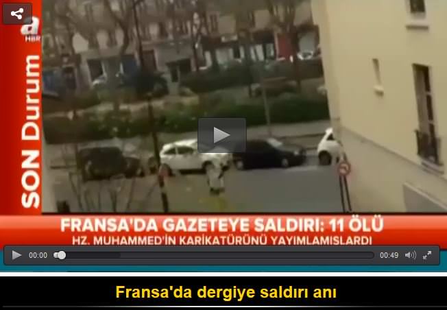 Fransa’da Charlie Hebdo dergisine saldırı