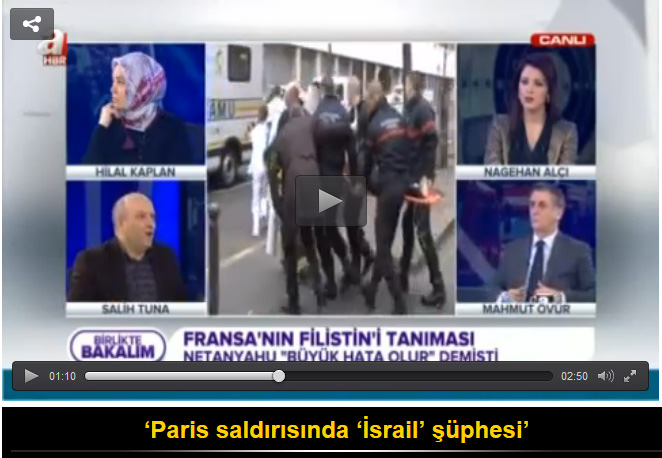 ‘Paris saldırısında ‘İsrail’ şüphesi’