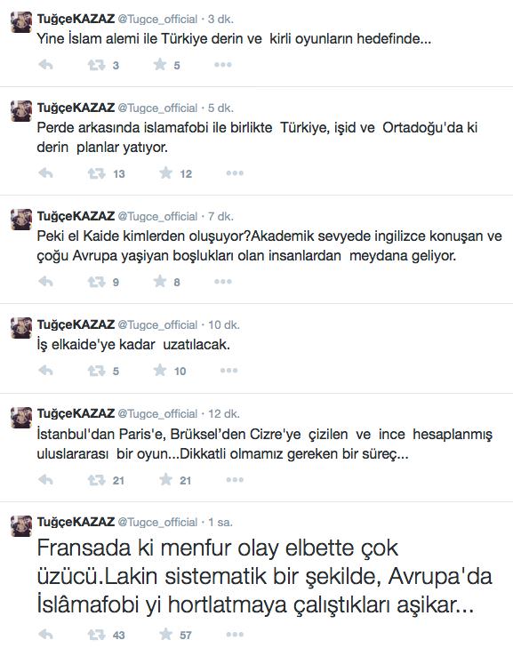 Tuğçe Kazaz'dan Paris saldırısı tweetleri - 1