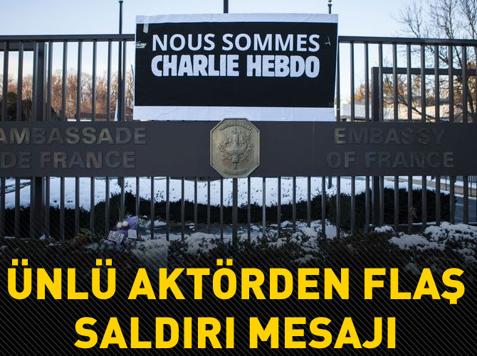 Ünlü aktörden flaş Charlie Hebdo açıklaması