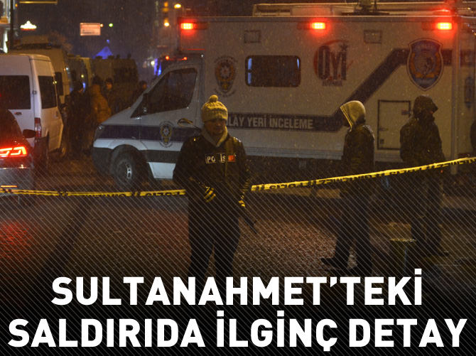 Sultanahmet saldırısında ilginç detay