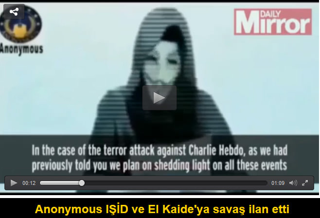 Anonymous IŞİD ve El Kaide'ya savaş ilan etti