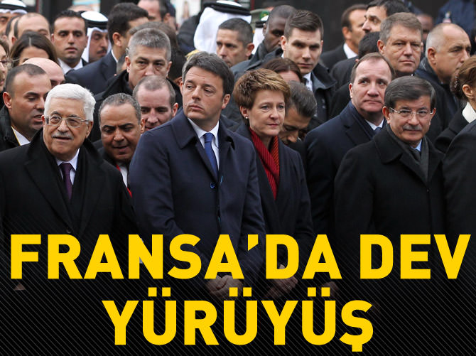 Dünya liderleri teröre karşı yürüdü
