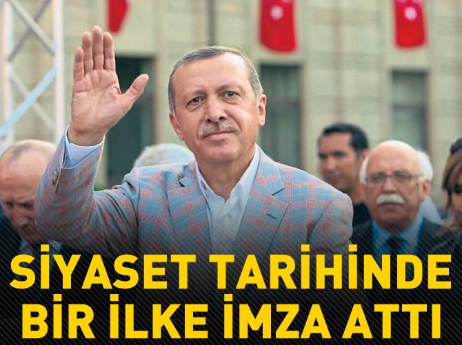 Cumhurbaşkanı Erdoğan siyaset tarihinde bir ilke imza attı