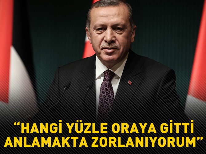 Erdoğan: Hangi yüzle oraya gitti anlamakta zorlanıyorum