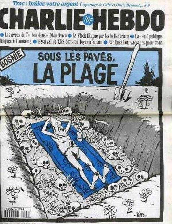 Charlie Hebdo Bosna katliamıyla da dalga geçmiş