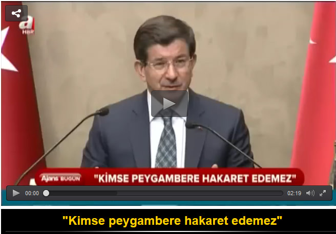 Davutoğlu: Hz. Peygamber’e hakarete izin vermeyiz