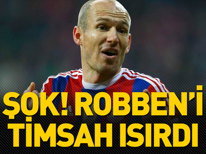 Arjen Robben'in elini timsah ısırdı