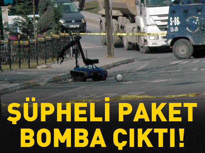 Şüpheli paketten el yapımı bomba çıktı