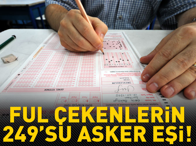 KPSS'de ful çekenlerin 249’u asker eşi
