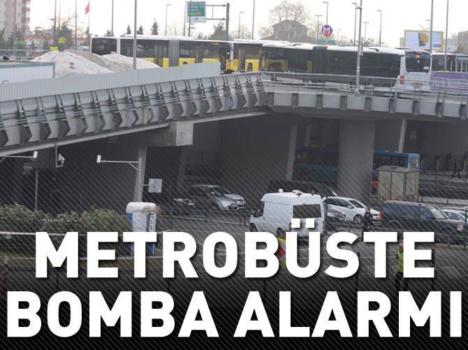 Metrobüste bomba alarmı