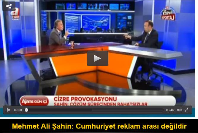 Mehmet Ali Şahin: Cumhuriyet reklam arası değildir