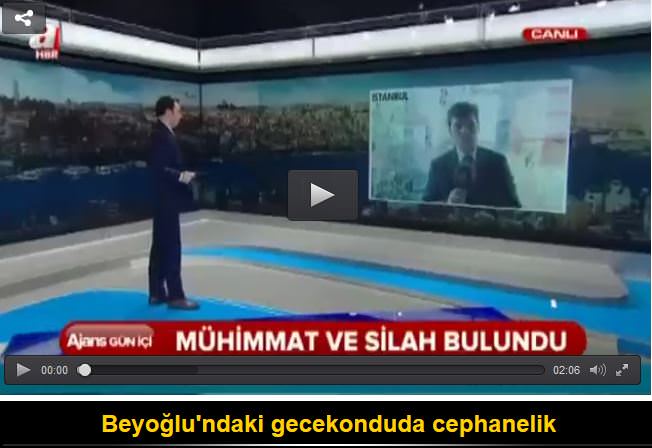 Beyoğlu'ndaki gecekonduda cephanelik