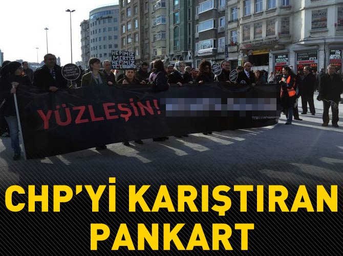 CHP'yi karıştıran pankart