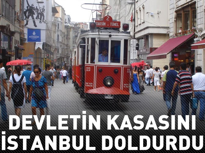 Devletin kasasını İstanbul doldurdu