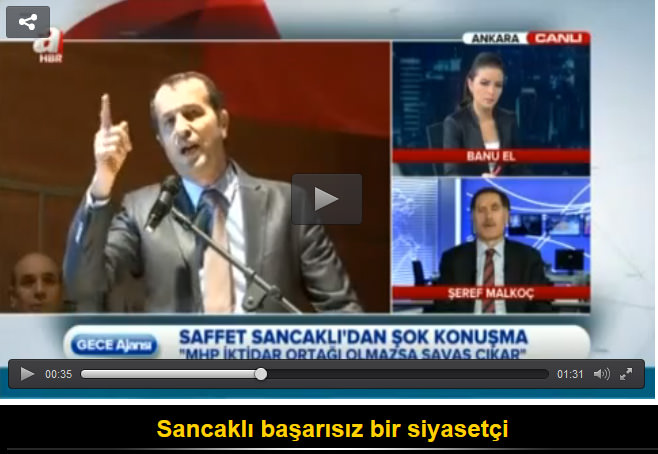 Sancaklı başarısız bir siyasetçi