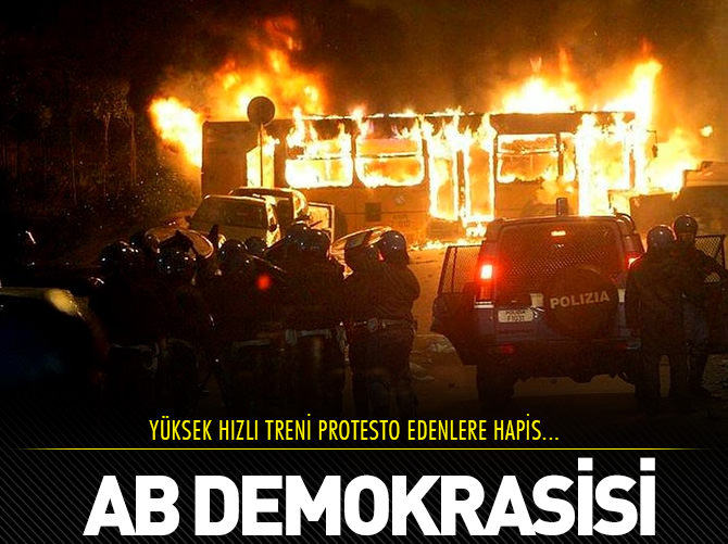 İtalya'da yüksek hızlı tren karşıtlarına hapis