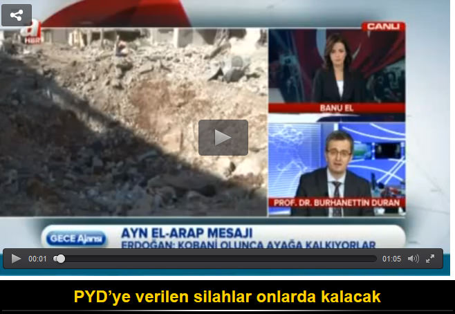 PYD’ye verilen silahlar onlarda kalacak