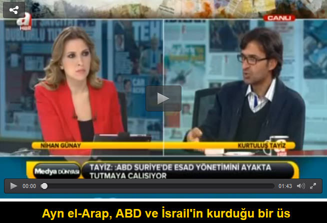 Ayn el-Arap, ABD ve İsrail'in kurduğu bir üs
