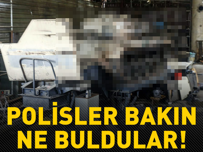 Çalıntı oto ararken tank buldular!