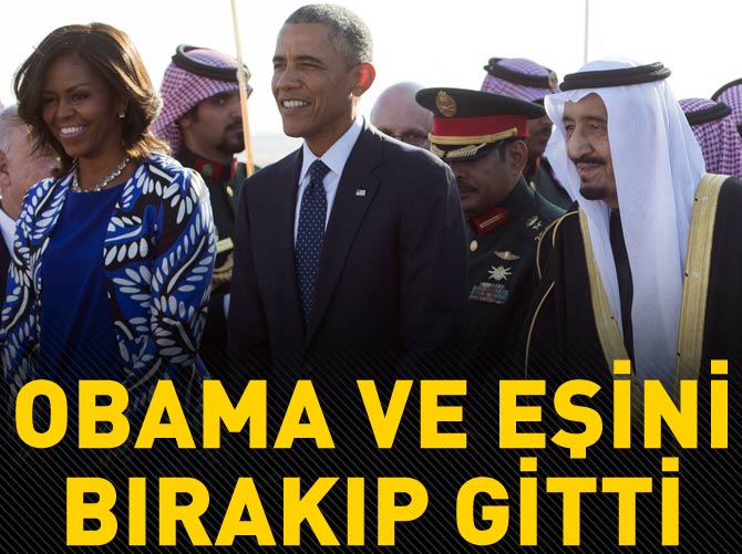 Kral Selman Obama'yı bırakıp namaza gitti