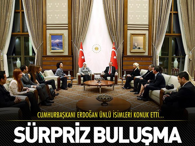 Erdoğan sanatçıları kabul etti